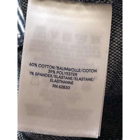 Lands End Sport Knit Straight Leg Pants S  Blue Leaf Pattern Elastic Waist - Picture 5 of 8